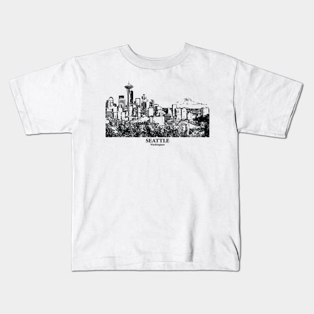 Seattle - Washington Kids T-Shirt by Lakeric